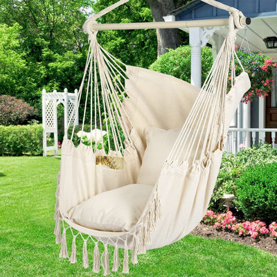 127*122*2,5 cm Buitentuin Camping Terras Klappbaar Draagbaar Kinderen Katoen Hangtouw Schommel Hammock Stoel