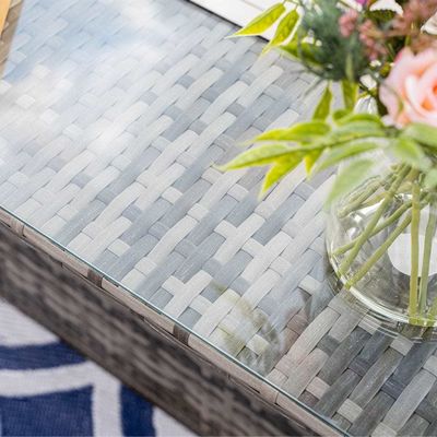 Voeg elegantie toe aan uw tuin met AJUNION Wicker Woven Sofa Set en Fire Pit Table