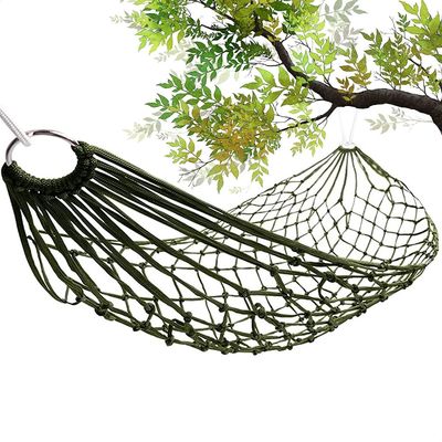Outdoor Indoor Garden Camping Boerderij Stijl Draagbare Opvouwbare Nylon touw Net Mesh Single Hammock Design