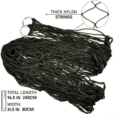 Outdoor Indoor Garden Camping Boerderij Stijl Draagbare Opvouwbare Nylon touw Net Mesh Single Hammock Design