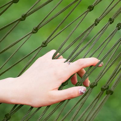 Outdoor Indoor Garden Camping Boerderij Stijl Draagbare Opvouwbare Nylon touw Net Mesh Single Hammock Design