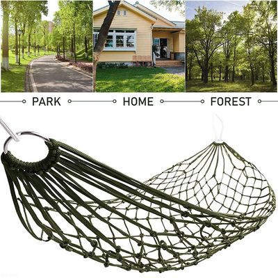 Outdoor Indoor Garden Camping Boerderij Stijl Draagbare Opvouwbare Nylon touw Net Mesh Single Hammock Design