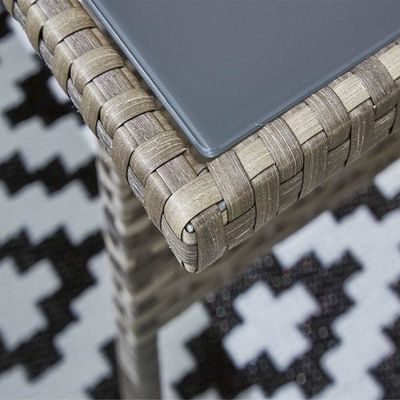 Buitentuin set met opslagbank AJUNION 9 zitplaatsen Rattan hoekbank