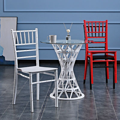 Hotel Outdoor Stapelbare Hars Napoleon Tiffany Chiavari Eetstoel met Custom Logo