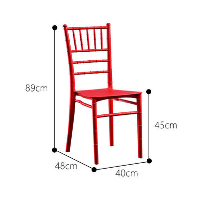 Hotel Outdoor Stapelbare Hars Napoleon Tiffany Chiavari Eetstoel met Custom Logo