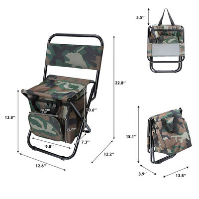 Lichte opvouwbare rugleuning stoel draagbare camouflage strandstoel stoel met tas