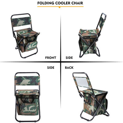 Lichte opvouwbare rugleuning stoel draagbare camouflage strandstoel stoel met tas