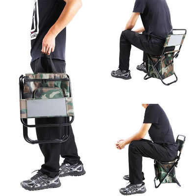 Lichte opvouwbare rugleuning stoel draagbare camouflage strandstoel stoel met tas