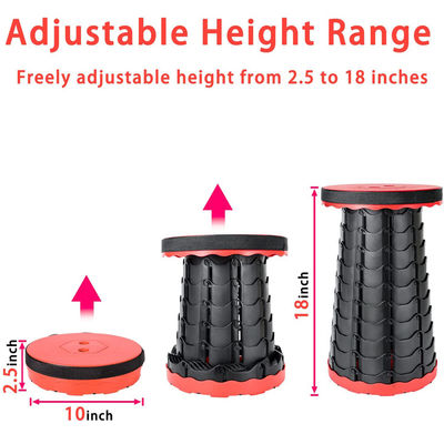 Camping Outdoor Travel Draagbaar lichtgewicht plastic vouwkruk voor park en tuin