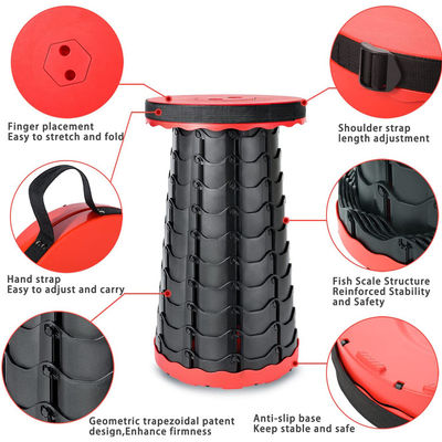 Camping Outdoor Travel Draagbaar lichtgewicht plastic vouwkruk voor park en tuin