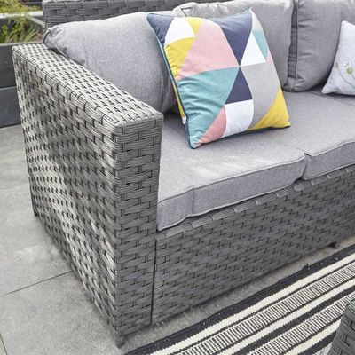 Tuin Set AJUNION 8 zitplaatsen Buitenmeubilair Rattan Hoek Lounge Sofa Set Voor Achtertuin