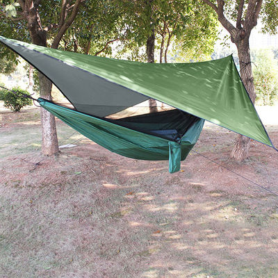 Buiten Tuin Parachute Draagbaar Lichtgewicht Opvouwbaar Nylon Kamperende hangmatten met muggennet