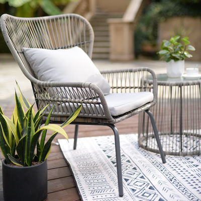 Modern Design AJUNION 2 zitplaatsen Wicker Rattan stoel voor Bistro Set Poolmeubilair