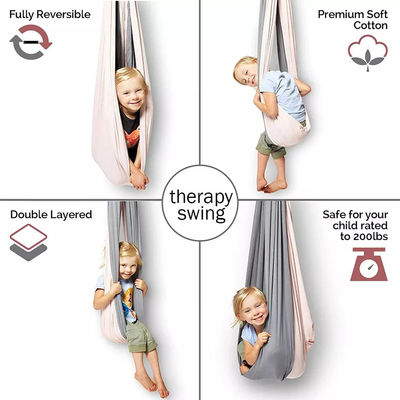 Postverpakking Kinderen Kinderen Dubbele therapie Sensorische Aerial Yoga Hammock Swing Custom Logo