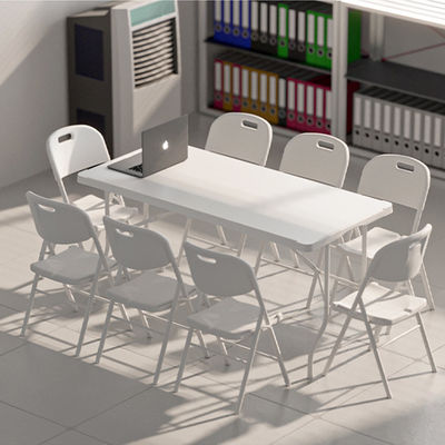 Moderne ontwerp Stock size Draagbare plastic wit vouwbanketafel voor picknickfeest