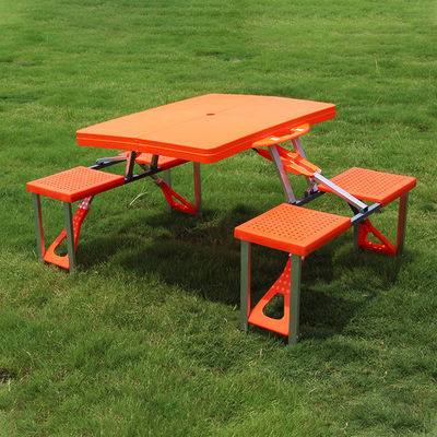 Buitenreizen Opvouwbaar Draagbaar Plastic Metalen Tafel en Stoel Set met Custom Logo