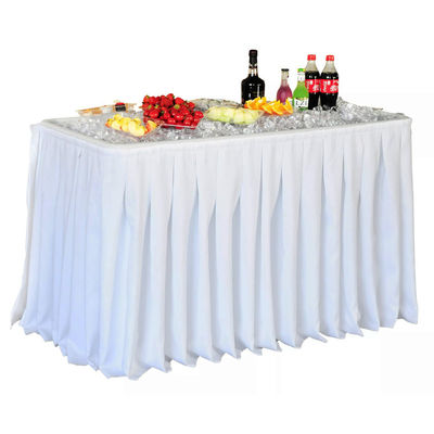 Draagbare opvouwbare tafel voor feest Hotel Camping Square HDPE Plastic Metal Chill Ice Cooler