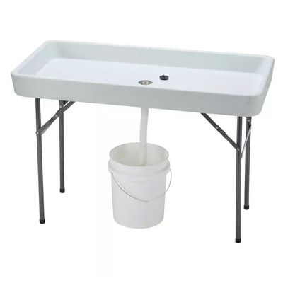 Draagbare opvouwbare tafel voor feest Hotel Camping Square HDPE Plastic Metal Chill Ice Cooler