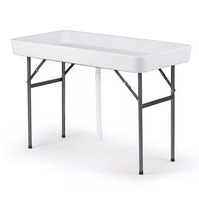 Draagbare opvouwbare tafel voor feest Hotel Camping Square HDPE Plastic Metal Chill Ice Cooler