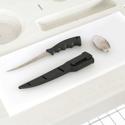 Draagbare tafel voor het schoonmaken van visfilletten van plastic metalen vouwstukken voor buitenkamperen in hotels
