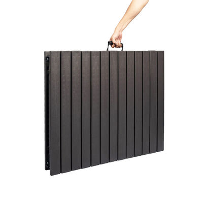Metalen Buitenopvouwbare Draagbare Houtgraan HDPE Plastic Opvouwbare Bier Picnic Eettafel