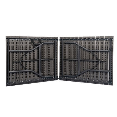 Metalen Buitenopvouwbare Draagbare Houtgraan HDPE Plastic Opvouwbare Bier Picnic Eettafel