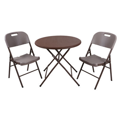 Buiten tuin terras vouwbaar Draagbaar nagemaakt rattan Plastic Eetstoel Custom Logo