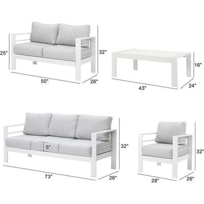 Balkon Tuinmeubilair Set L73&quot;xW26&quot;xH25&quot; Driepersoonsbank L43&quot;xW24&quot;xH16&quot; Tafel