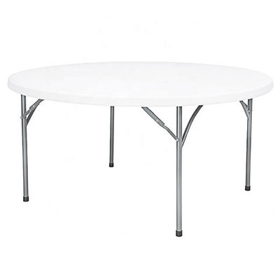 Buitencampingfeest evenement banket bruiloft ronde draagbare metaal 4 6ft plastic tafel