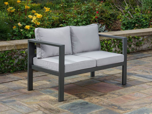 Hof Tuin Loveseat Sofa Set AJUNION Modern Aluminium Outdoor Sectionele Lounge