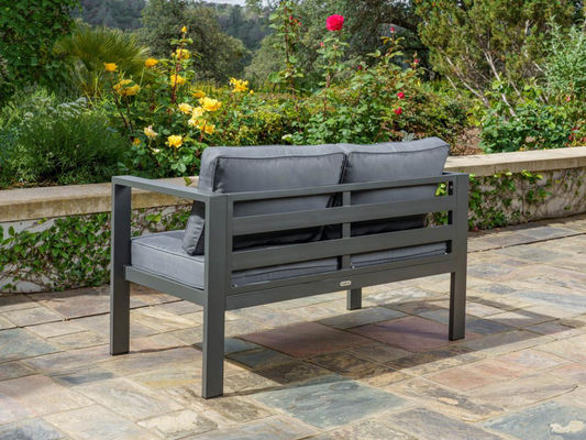 Hof Tuin Loveseat Sofa Set AJUNION Modern Aluminium Outdoor Sectionele Lounge