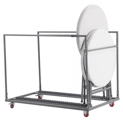 Postverpakking Draagbare ronde plastic metalen opvouwbare eettafel voor moderne designstijl