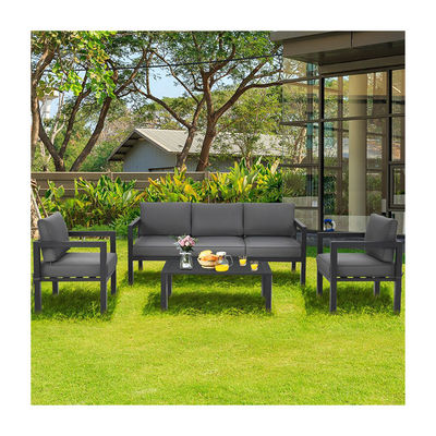 AJUNION 4 Piece Patio Meubels Zittingset Aluminium Buiten voor Modern Design Style