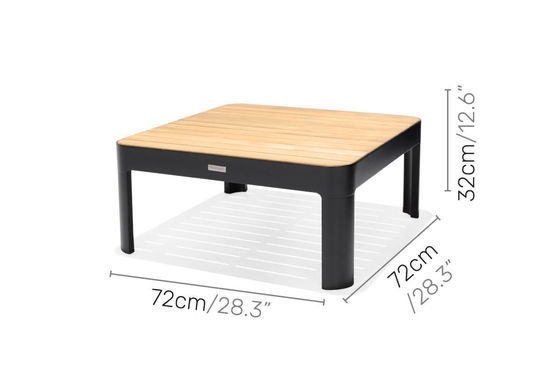 Aluminium modulair tuinmeubilair L172xW72xH43cm AJUNION Outdoor Chaise sectioneel set