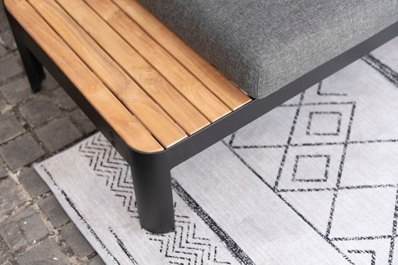 Aluminium modulair tuinmeubilair L172xW72xH43cm AJUNION Outdoor Chaise sectioneel set