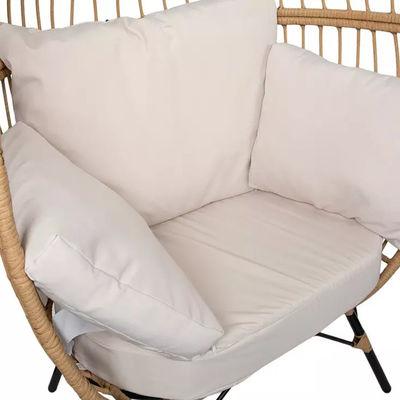 Buitenmeubilair Nordic Patio Eenpersoons Waterdichte Wicker Egg Chair met PE Rattan