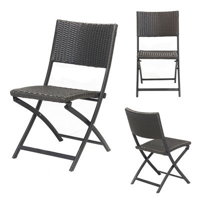 Buiten Banket Evenementen vouwbaar PE Rattan Wicker Eetkamer Koffiestoel met Custom Logo
