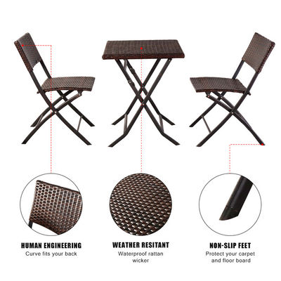 Buiten Banket Evenementen vouwbaar PE Rattan Wicker Eetkamer Koffiestoel met Custom Logo