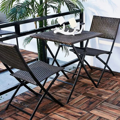 Buiten Banket Evenementen vouwbaar PE Rattan Wicker Eetkamer Koffiestoel met Custom Logo