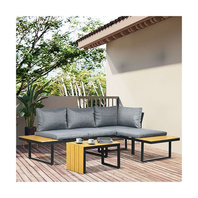 Sofa Set AJUNION Aluminium Outdoor Hoek Lounge Set voor Modulaire Tuinmeubilair