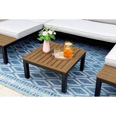 Aluminium modulaire patio set AJUNION U-vorm grote grootte buitemeubilair sectiesofa