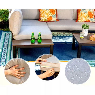 Aluminium modulaire patio set AJUNION U-vorm grote grootte buitemeubilair sectiesofa