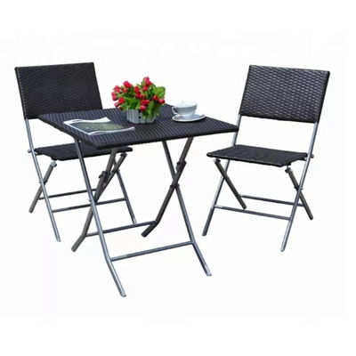 Buitenplaatsmeubels met opvouwbare tafel en stoel