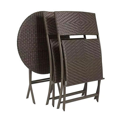 Buitenplaatsmeubels met opvouwbare tafel en stoel