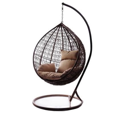 Buitenbalkon Tuin woonkamer Hangende schommelende eier stoel met PE Wicker Rattan Design