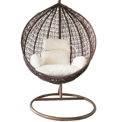 Buitenbalkon Tuin woonkamer Hangende schommelende eier stoel met PE Wicker Rattan Design