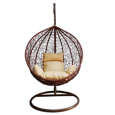 Buitenbalkon Tuin woonkamer Hangende schommelende eier stoel met PE Wicker Rattan Design