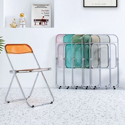 Opvouwbare plastic acryl metalen buitentuin woonkamer tafel en stoel voor het park