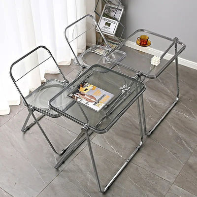 Opvouwbare plastic acryl metalen buitentuin woonkamer tafel en stoel voor het park