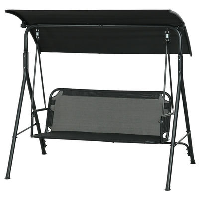 Waterdichte Canopy Outdoor Patio Swing Chair Sets voor 3 personen in moderne boerderij stijl